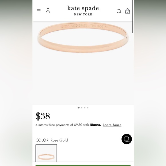 Kate Spade Stop and Smell the Roses Idiom Bangle Bracelet - Picture 7 of 9